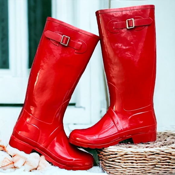 Red Rubber Rainboots - Picture 5 of 5